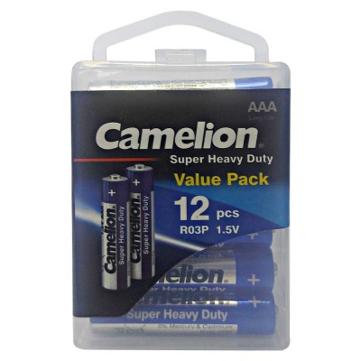 Camelion AAA高能碳性电池12粒超值装 R03P-PBH12B