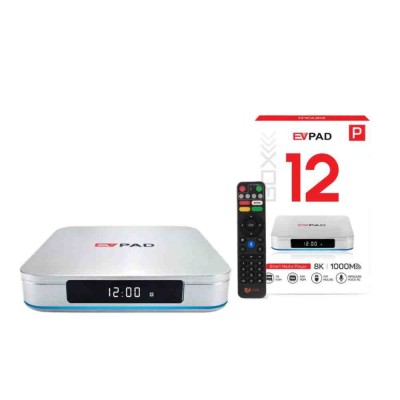 EVPAD 12P 12th‑Gen 8K Smart TV Box (4+64GB Android 12 Wi‑Fi 6 1000M LAN Google Assistant KTV Function) 11P