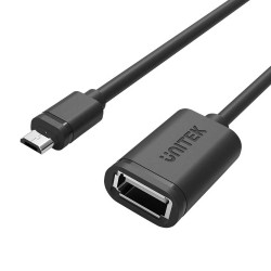 USB 2.0 Micro-B (M) to USB-A (F) OTG Cable