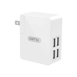 Unitek Y-PW10001 24W 4-Port USB Universal Travel Wall Charger