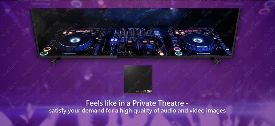Boss TV V3 PRO - Private Theatre Performance Boss TV V3 PRO Set-top Box - Feels like in a Private Theatre - satisfy your demand for a high quality of audio and video images