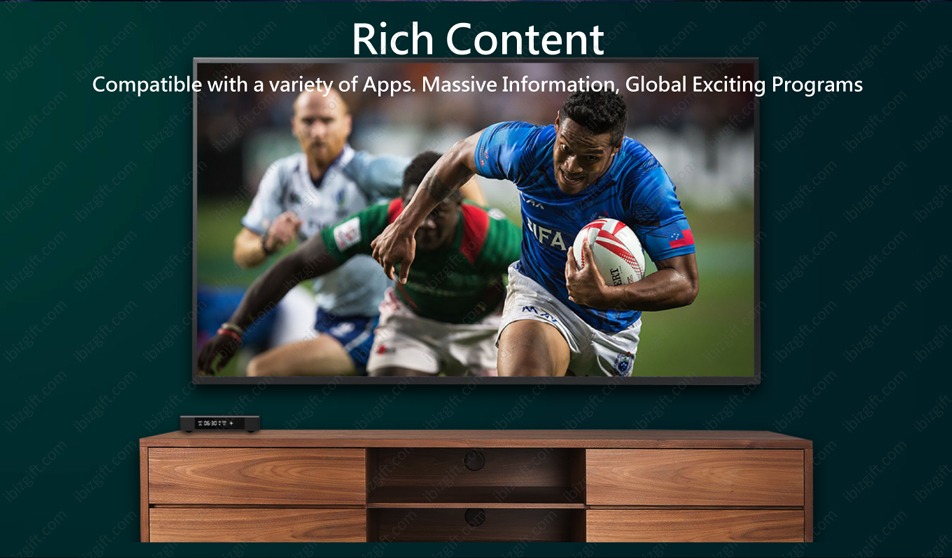 Boss TV V3 PRO Rich Content Boss TV V3 PRO Set-top Box - Rich Content Compatible with a variety of Apps. Massive Information, Global Exciting Programs