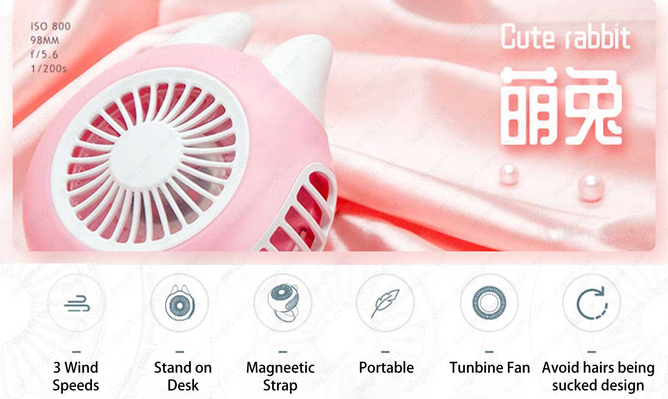 Outlines Turbo USB Handheld Small Fan (Mini Fan) has 3 wind-speed.