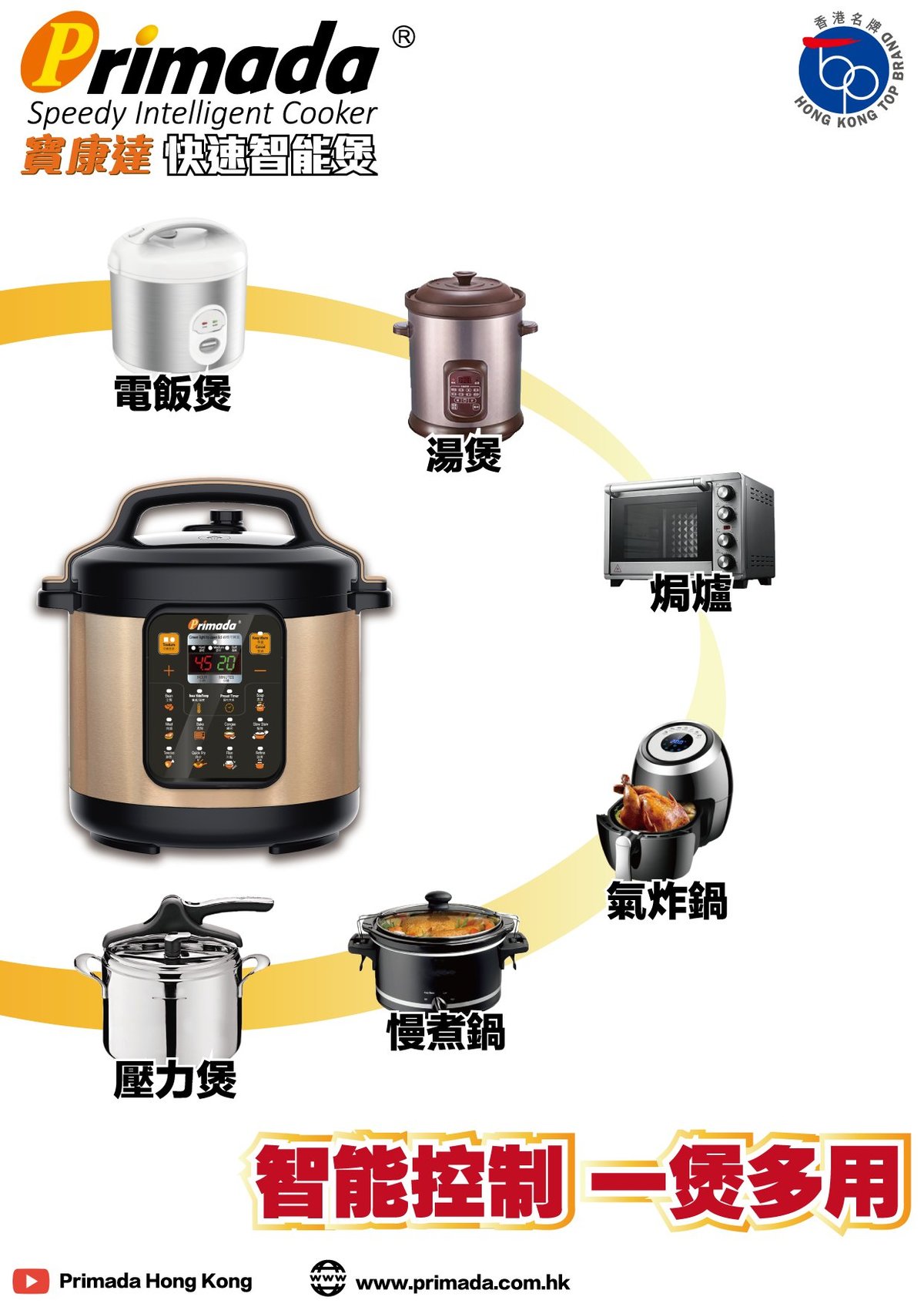 Primada PC-6600 Speedy Intelligent Cooker 6L